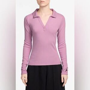 NWT Jordan Women's Ribbed Long Sleeve Top